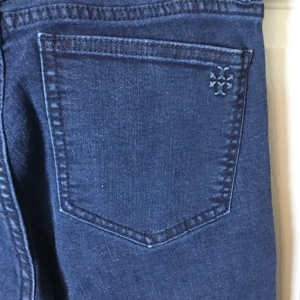 Tory Burch Dark Blue Straight Leg Jeans - Size 26